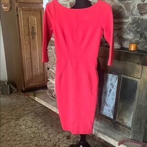 Boden Bold Red Long Sleeve Dress